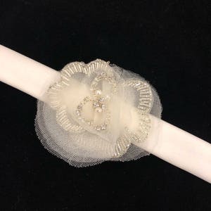 Bridal Satin Flower Waist Belt image 1