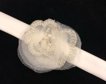 Bridal Satin Flower Waist Belt