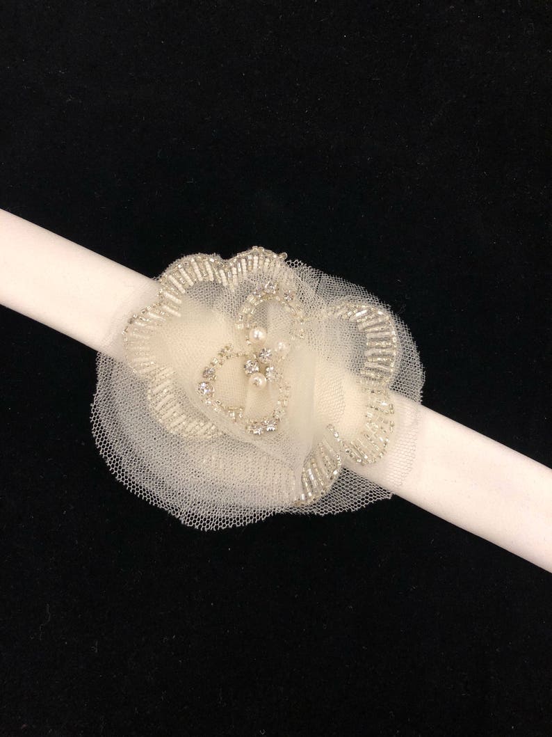 Bridal Satin Flower Waist Belt image 1