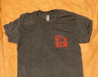 Large 'Defender Jam' T Shirt for Land Rover Fans