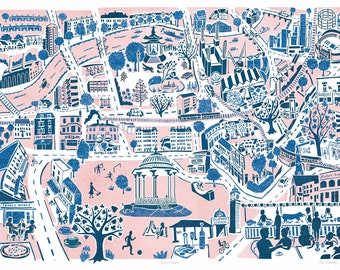 Clapham Map Illustration