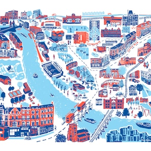 Fulham and Hammersmith Illustrated Map