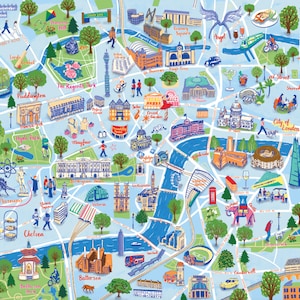 Carte illustrée du centre de Londres