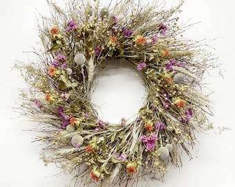 VanCortlandt Farms Natural Dried Flower Handmade Hearthsong Wreath