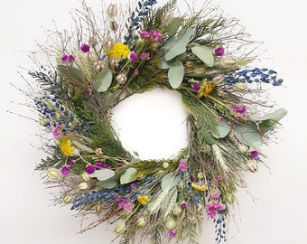 VanCortlandt Farms Natural Dried Flower Handmade Preserved Cedar Garden Wreath