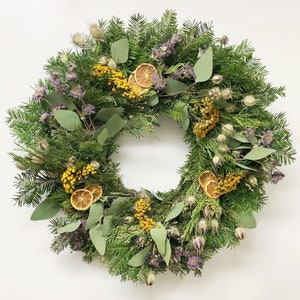 VanCortlandt Farms Handmade Fresh Noble Fir Greens Holiday Winter Harvest Wreath