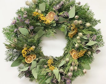 VanCortlandt Farms Handmade Fresh Noble Fir Greens Holiday Winter Harvest Wreath