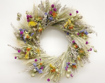 VanCortlandt Farms Natural Dried Handmade Nature's Passion Dried Flower Wreath