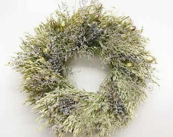 VanCortlandt Farms Natural Dried Flower Handmade Statice and Lavender Wreath
