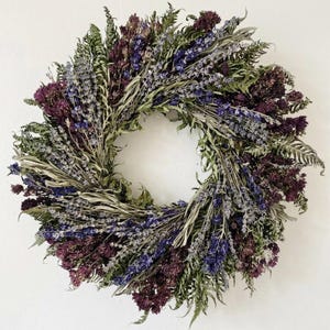 VanCortlandt Farms Natural Dried Flower Handmade Herbal Blues Wreath