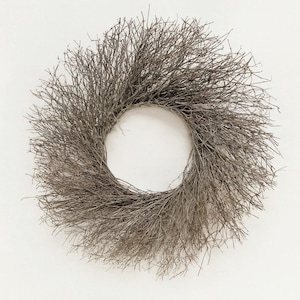 VanCortlandt Farms Natural Dried Handmade Quail Brush Twig Wreath