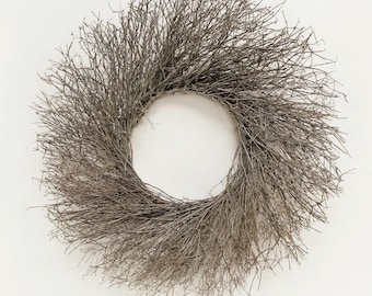 VanCortlandt Farms Natural Dried Handmade Quail Brush Twig Wreath