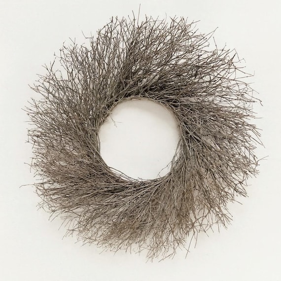 VanCortlandt Farms Natural Dried Handmade Quail Brush Twig Wreath