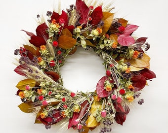 VanCortlandt Farms Natural Dried and Preserved Handmade Fall Moonlight Wreath