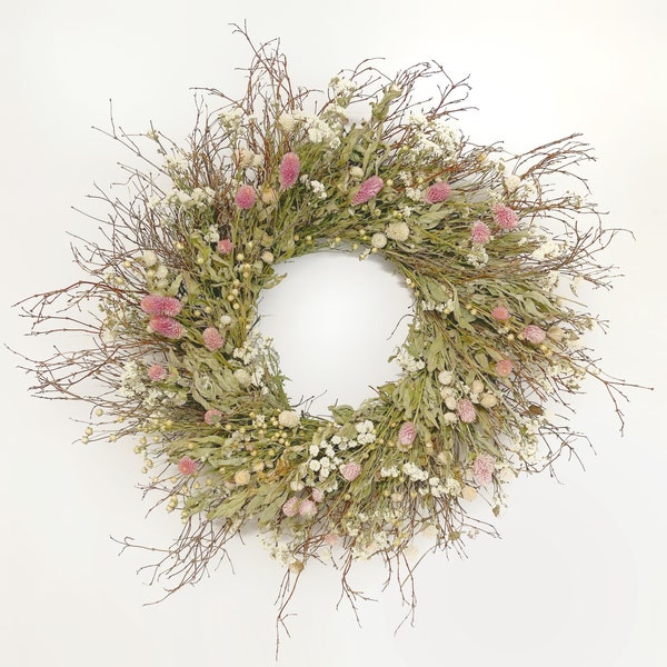 VanCortlandt Farms Natural Dried Flower Handmade Free Spirit Wreath