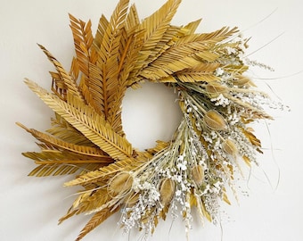 VanCortlandt Farms Natural Dried Flower Handmade Sienna Garden Wreath