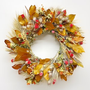 VanCortlandt Farms Natural Dried and Preserved Handmade Fall Skies Wreath