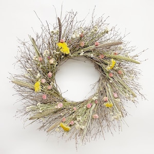 VanCortlandt Farms Natural Dried Handmade Flower Pastel Spring Wreath