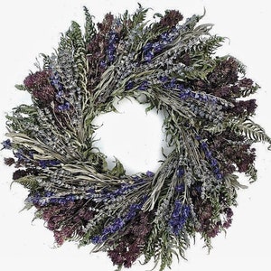 VanCortlandt Farms Natural Dried Handmade Herbal Blues Dried Flower and Herbs Wreath