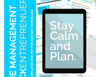 Time Management for Entrepreneurs - Digital Download | Planner, Calendar & Goal Setting Pack
