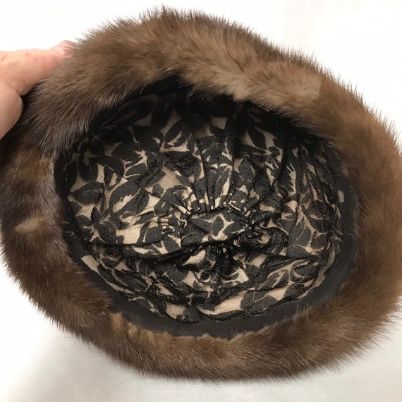 Vintage Brown Mink Hat, Women display picture 2