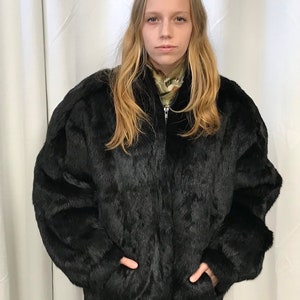 Plus size shop rabbit fur coats
