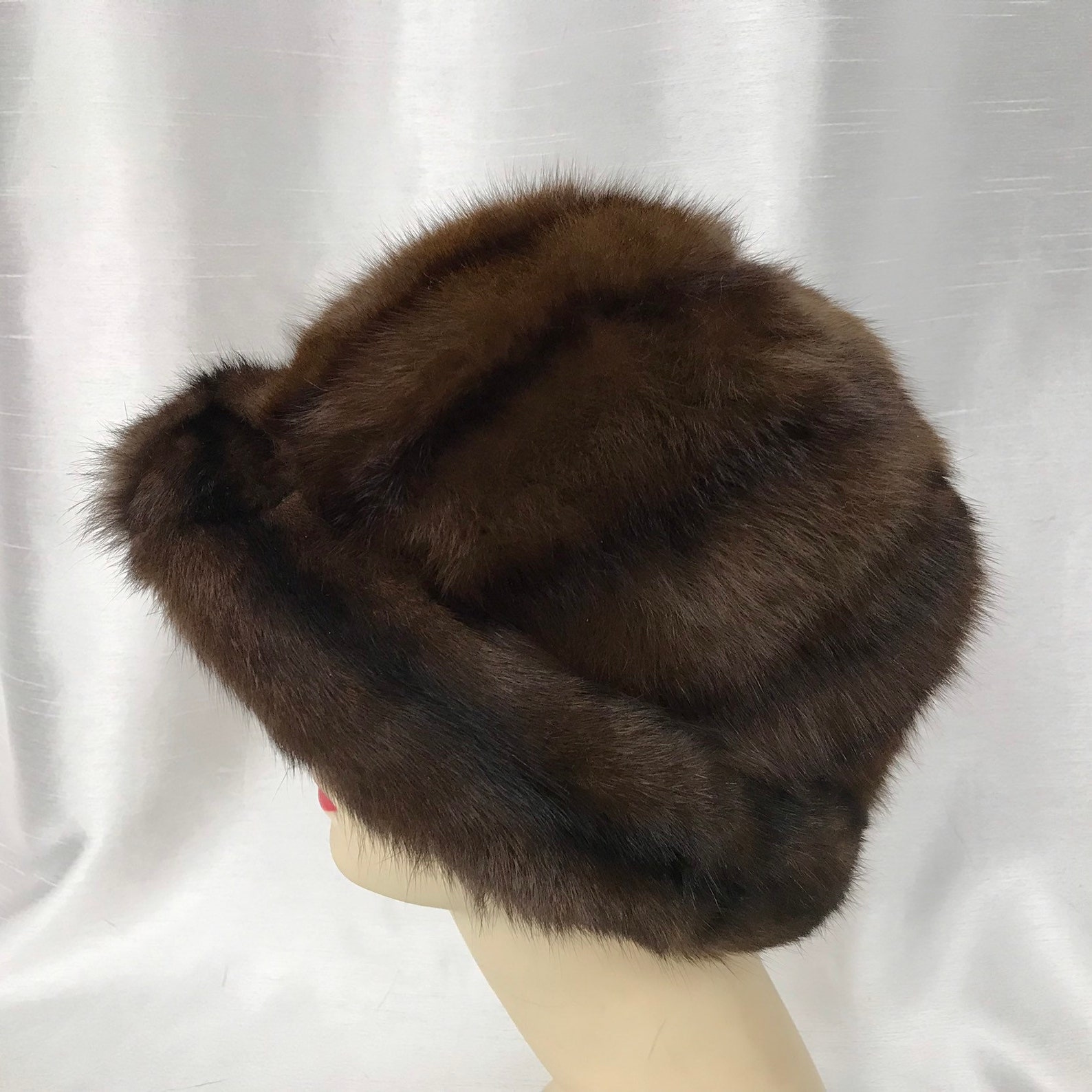 Vintage Hat in Real Muskrat Fur Vintage Muskrat Hat Brown - Etsy