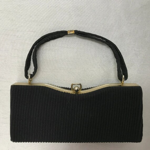 Sac à Main Rigide Vintage RODO, Couleur Dorée, Petit Format, Occasion Avec Pochette - Métal Extérieur