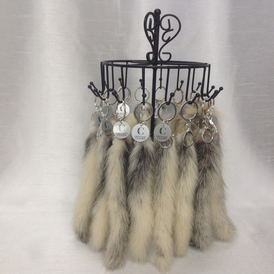 Key Rings, Handmade Wrist Straps in Mink and Fox, Real Fur, Recycled ...