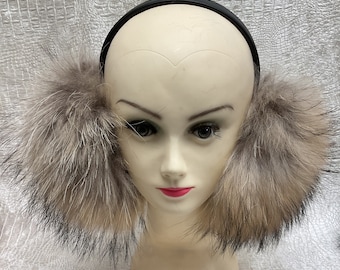 SALE 2/1 Coyote fur earmuffs, handmade Quebec Man and woman Quebec Handmade Fur coyote Earmuffs Man and woman