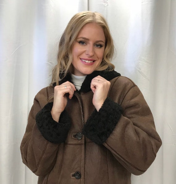 Manteau medium agneau renverse manteau vintage fourrure manteau 10 12 ans Etsy Canada