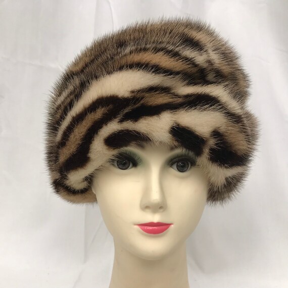 Vintage animal fur hat -winter hat -woman hat