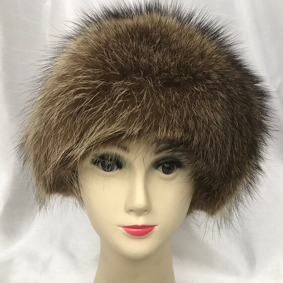 Fur hat, raccoon hat, winter hat, warm hat