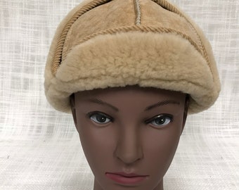 Vintage winter hat, unisex hat, inverted sheep hat