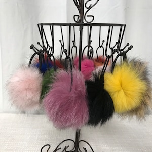 Elastic pompoms 3 inches diameter