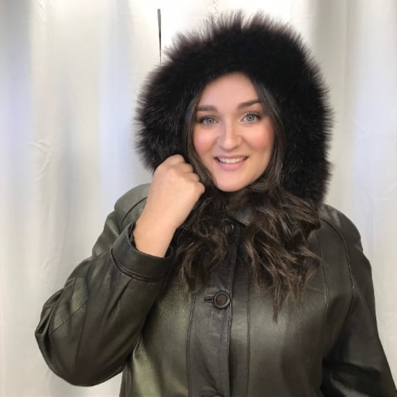 Manteau long en cuir veritable manteau cuir brun XL manteau cuir 18 20 ansVintage long coat in genuine leather XL Etsy Canada
