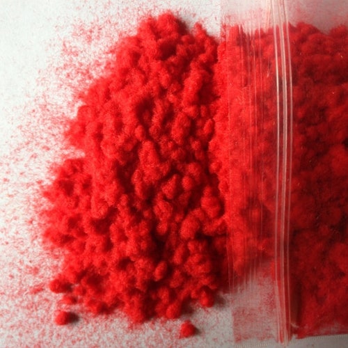 Flocking Powder 1 Oz Pkg Cardinal Red Rayon Flocking Fibers Etsy
