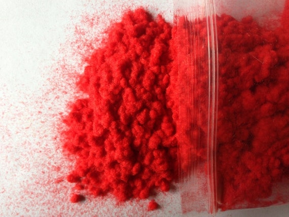 Flocking Powder 1 oz Pkg Red Rayon Flocking Fibers