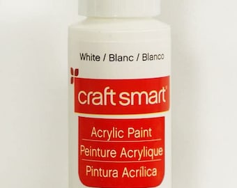 Craft Smart Acrylic Paint White  2 Fl.oz.  Bottle