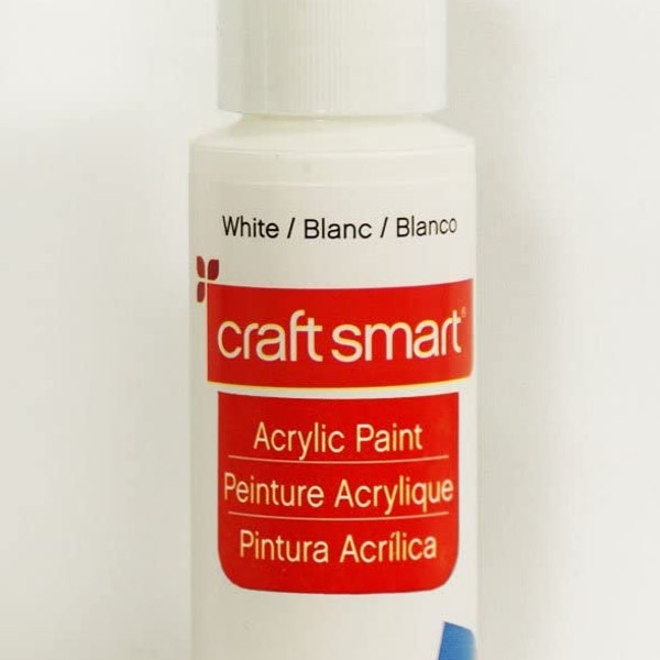 Craft Smart Acrylic Paint White  2 Fl.oz.  Bottle