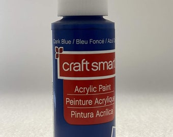 Craft Smart Acrylic Paint Dark Blue  2 Fl.oz.  Bottle