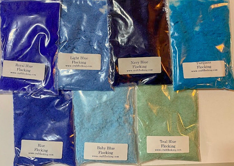 Flocking Blue Flocking 1 Oz Pkg - 50 Colors Available!!! You Choose the Color You ...