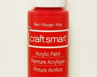 Craft Smart Acrylic Paint Red 2 Fl.oz.  Bottle