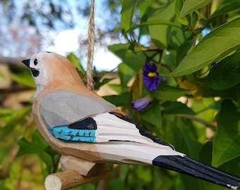 Pájaro de madera, arrendajo de roble, pájaros del bosque.