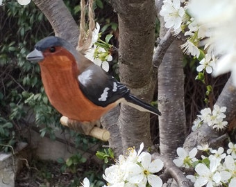 Oiseau bois à suspendre, pinson