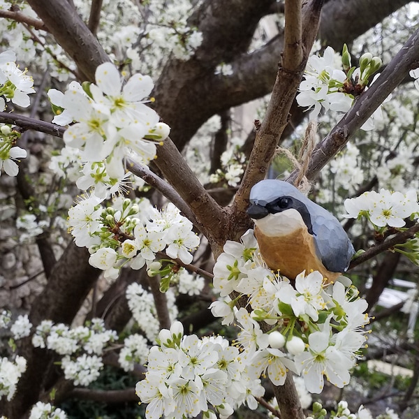 Oiseau bois à suspendre, sittelle-torchepot