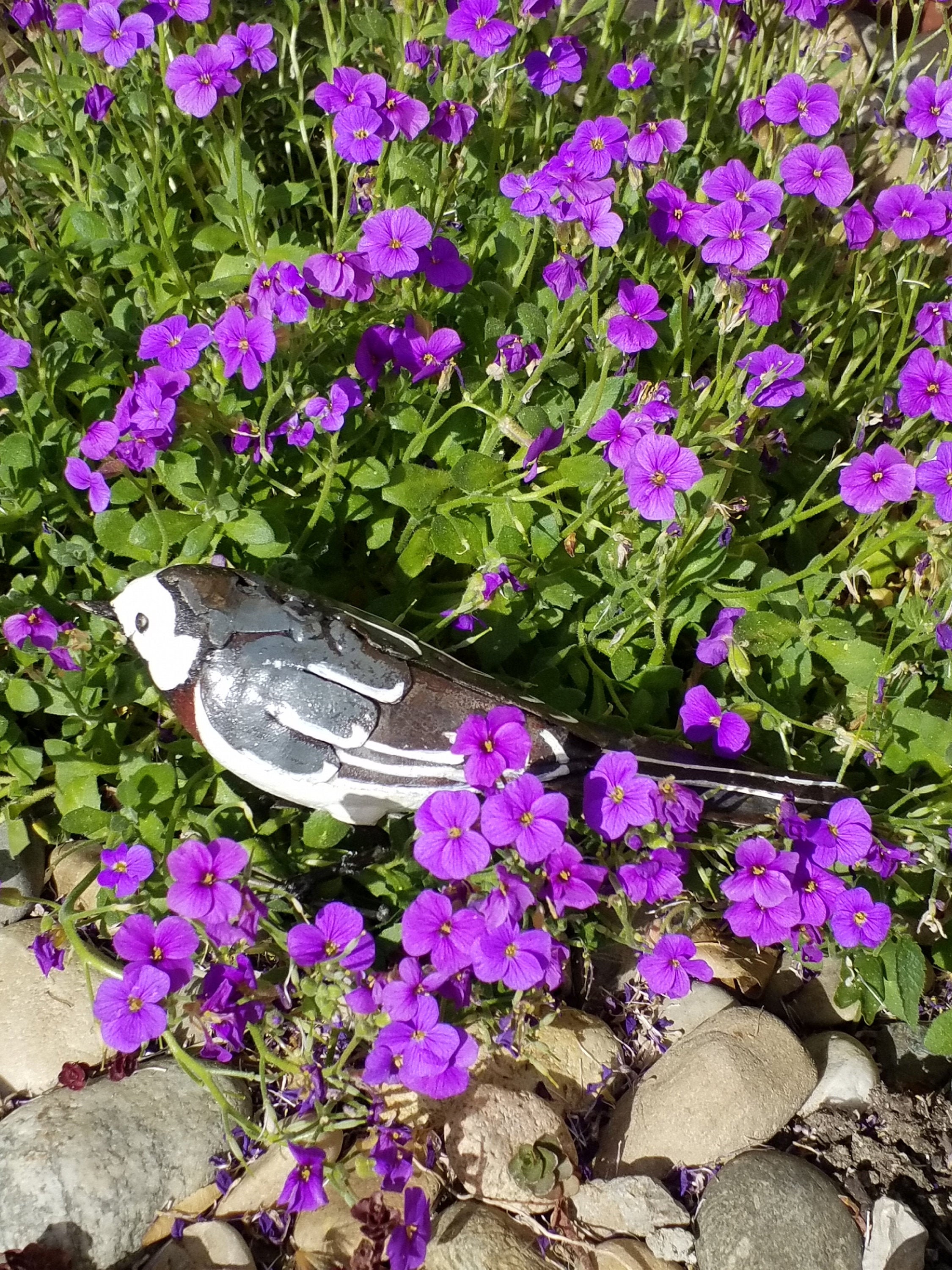 Bergeronnette en Metal Recyclé, Oiseaux Des Jardins, Décoration de Jardin,