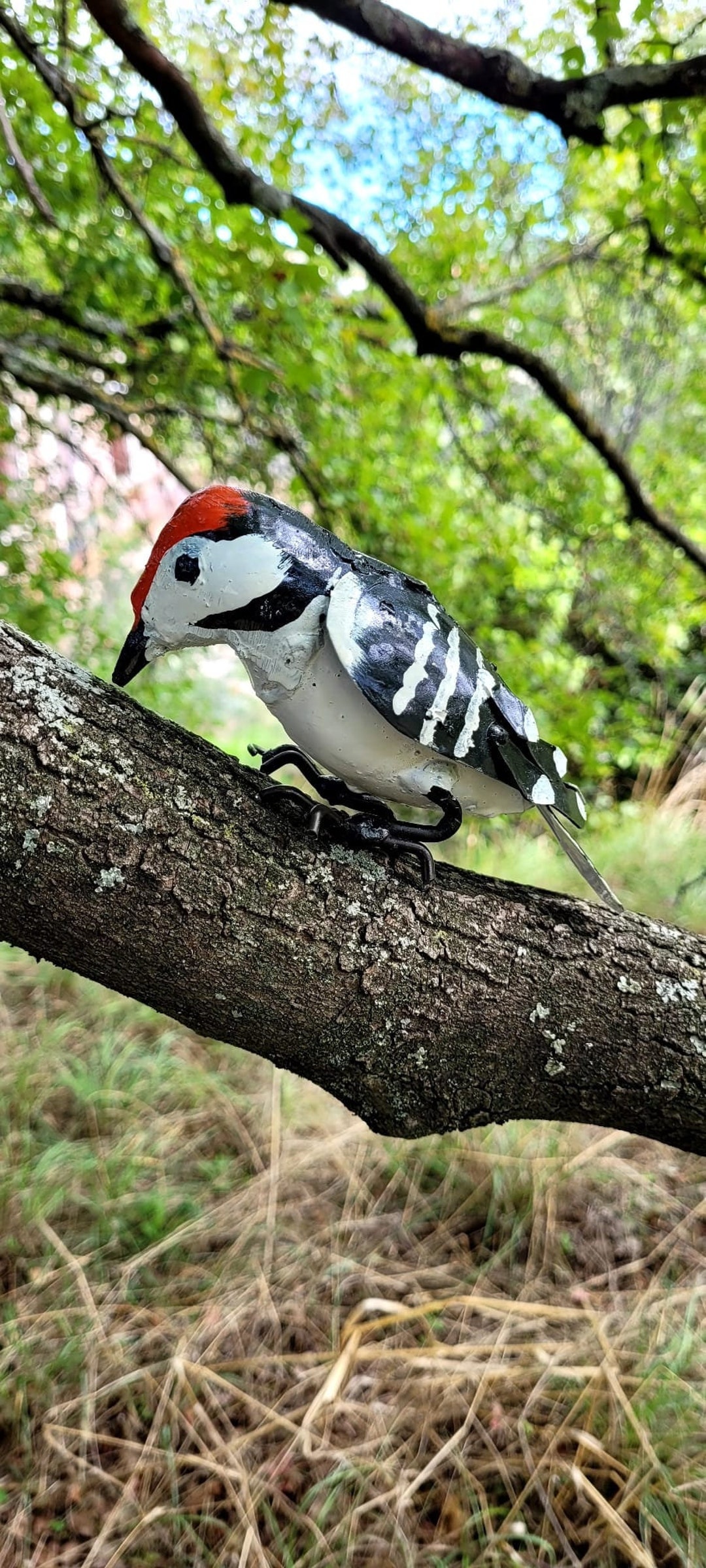 Recycled Metal Lesser Spotted Woodpecker Forest's Bird - Etsy