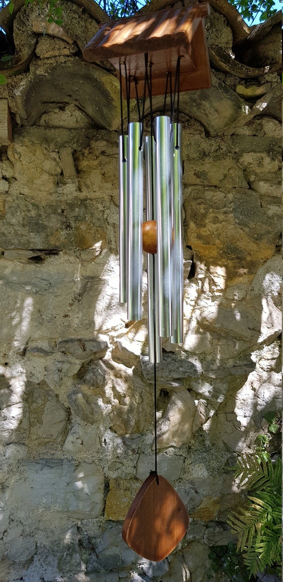 Carillon à vent, carillon métal et bois, nature, décoration de jardin,  carillon de cour, -  France