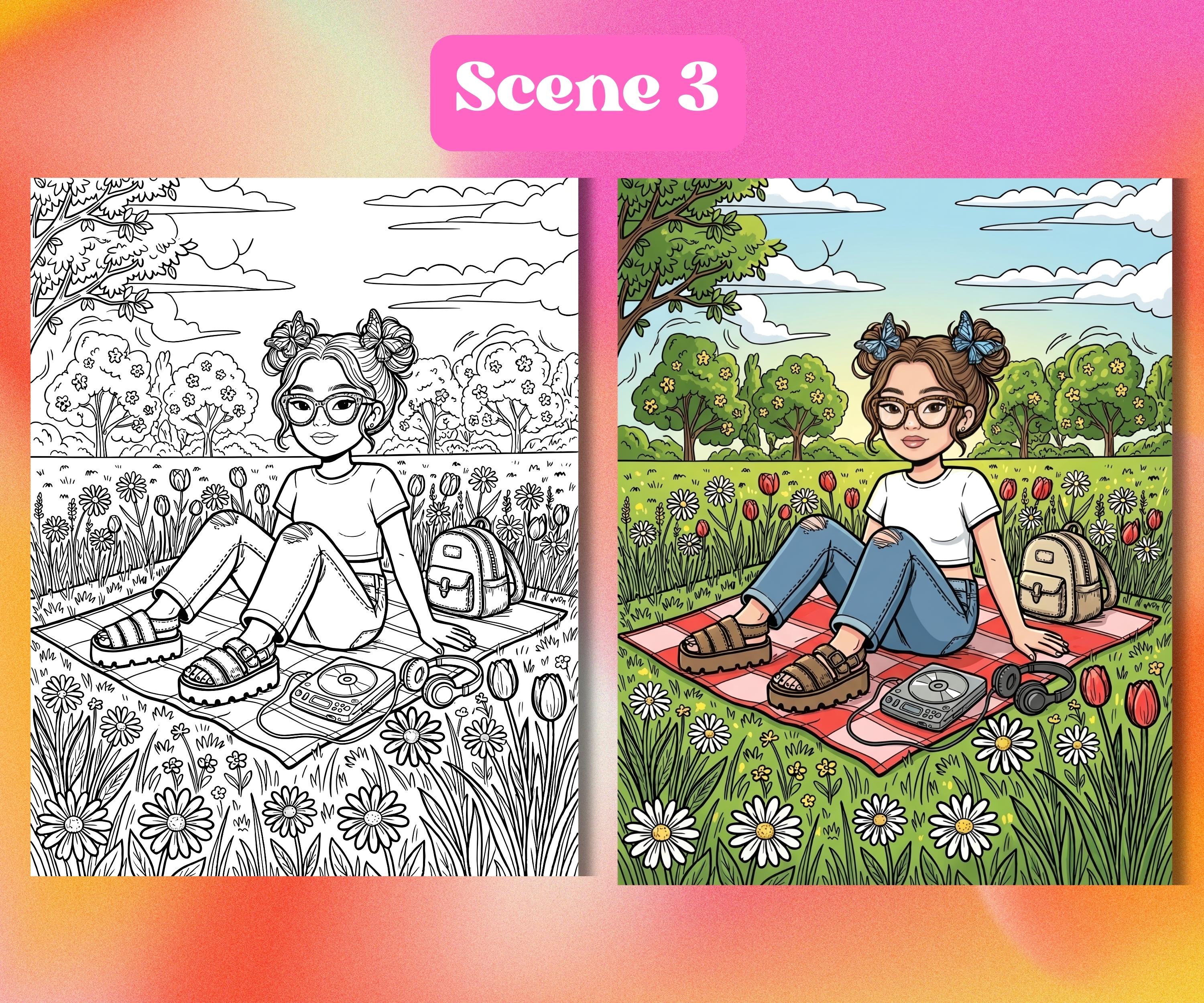 Y2K Coloring Pages Printable | 2000s Teen Nostalgia Coloring Book ...